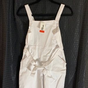 Girls overalls white size 16